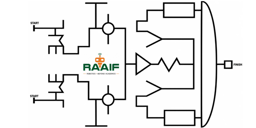 Line Follower Arena Circuit Schematic - RAAIF Robotics Hackathon Challenge